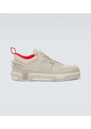 Christian Louboutin Astroloubi leather and suede sneakers