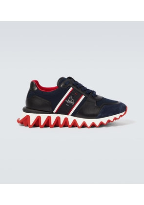 Christian Louboutin Nastroshark leather and canvas sneakers