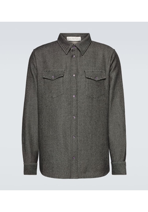 God's True Cashmere Cashmere and cotton twill shirt