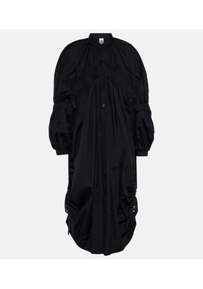 Noir Kei Ninomiya Draped cotton midi dress