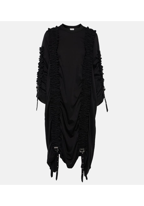 Noir Kei Ninomiya Ruched cotton midi dress