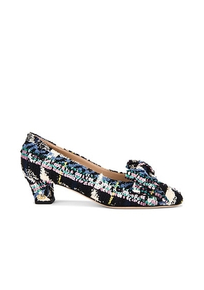 Valentino Garavani Bowow Pump in Multicolor & Navy - Multi. Size 36.5 (also in 37, 38, 38.5, 39, 39.5, 41).