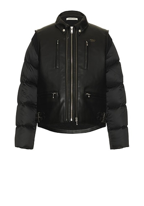 Undercover Leather Blouson in Black - Black. Size 2 (also in 3, 4).
