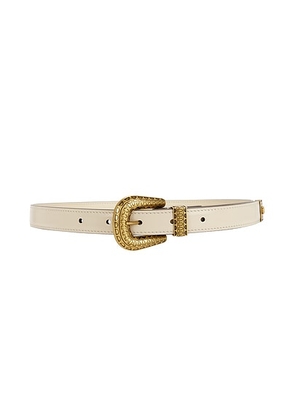 Valentino Garavani V Logo Signature 20 Belt in Butter White - Ivory. Size 65 (also in 80, 85, 90, 95).