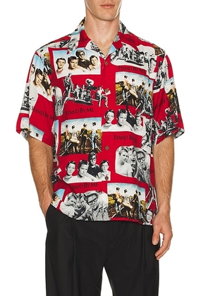 WACKO MARIA Stand By Me Hawaiian Shirt in Red - Red. Size L (also in M, S, XL/1X).