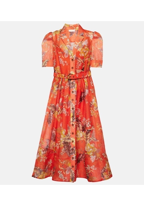 Zimmermann Matchmaker linen and silk shirt dress