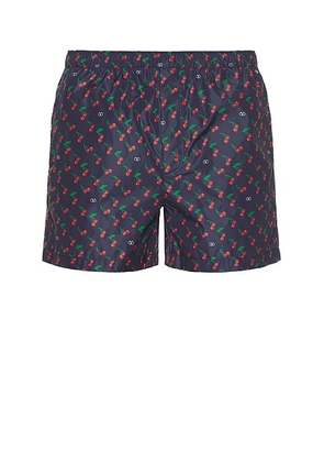 Valentino Cherryfic Swim Short in Blue  Rosso  & Verde - Blue. Size 46 (also in 48, 50, 52).