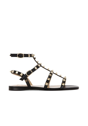 Valentino Garavani Rockstud Sandal in Nero - Black. Size 36 (also in 36.5, 37, 37.5, 38, 38.5, 39, 39.5, 40, 41).