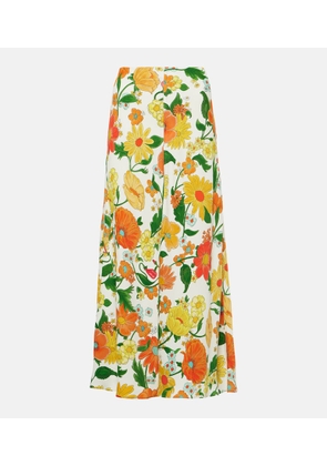Stella McCartney Floral cady maxi skirt