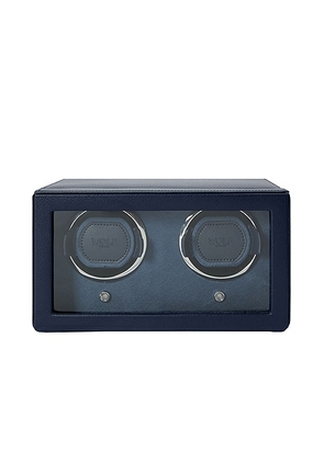 Wolf 1834 Cub Double Watch Winder with Cover in Navy - Navy. Size all.