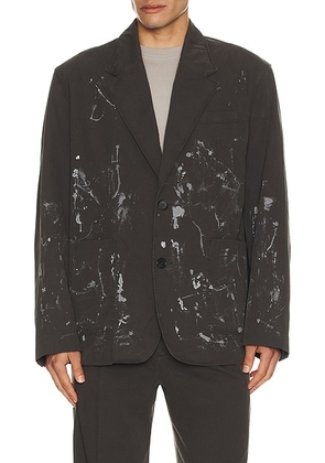 WE11DONE Painted Jacket in Grey - Grey. Size L (also in M, S, XL/1X).