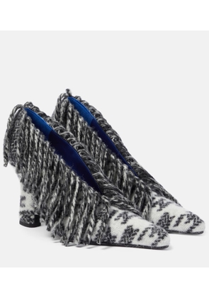Burberry Sweep 100 fringed wool pumps