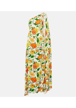 Stella McCartney Caped one-shoulder cady gown