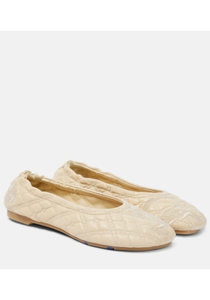Burberry EKD quilted leather ballet flats