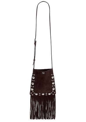 Valentino Garavani Nellcote Small Crossbody Bag in Testa Di Moro - Brown. Size all.