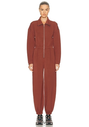 Varley Jessie Jumpsuit in Cinnamon - Brick. Size L (also in M, S, XS).