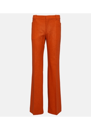 Chloe Felted wool and cashmere jersey flared pants