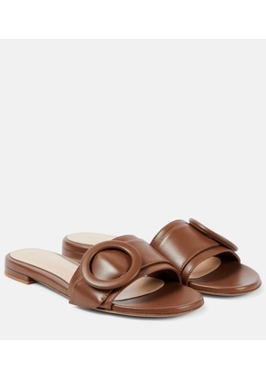 Gianvito Rossi Embellished leather mules