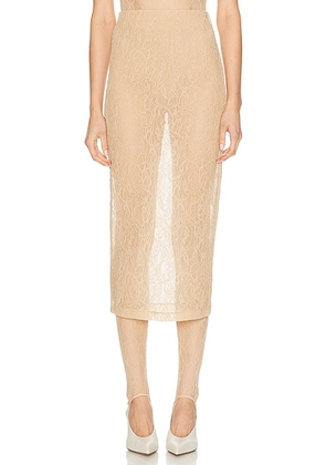 WARDROBE.NYC Lace Tube Skirt in Khaki - Tan. Size XXS (also in ).
