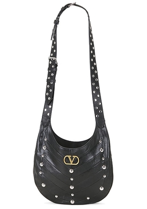 Valentino Garavani Hoboho Small Hobo Bag in Nero - Black. Size all.