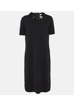 Tory Burch Sequined wool-blend midi dress