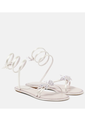 Rene Caovilla Cleo embellished satin sandals