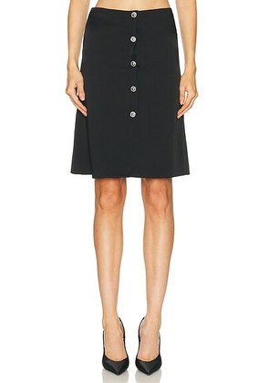 VERSACE Satin Mini Skirt in Black - Black. Size 36 (also in 38, 40, 42).