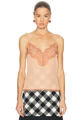 Valentino Crepe De Chine Top in Light Salmon - Peach. Size 36 (also in 38, 40, 42).