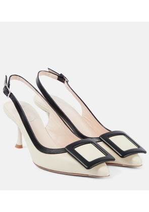 Roger Vivier Viv' in the City leather slingback pumps