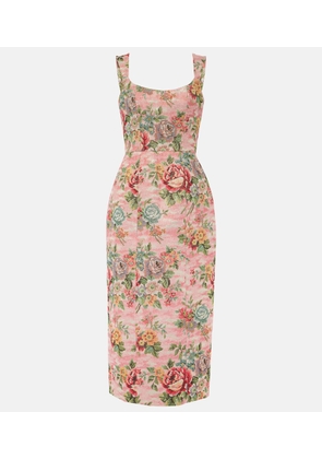 Markarian Floral bustier midi dress