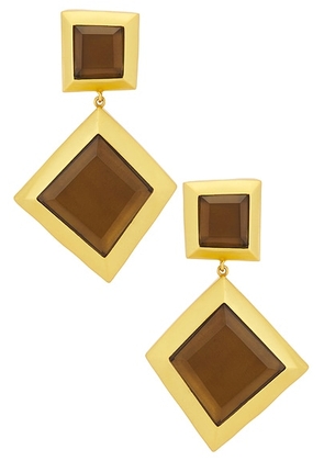 VALERE IXV13 Earrings in Brown Smoky Quartz - Brown. Size all.