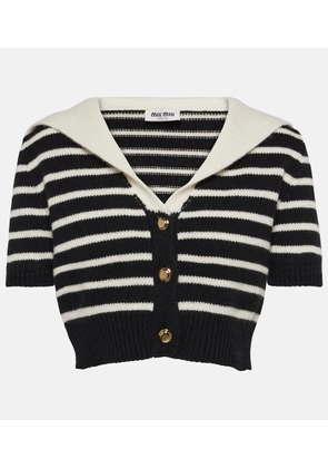 Miu Miu Cropped cashmere cardigan