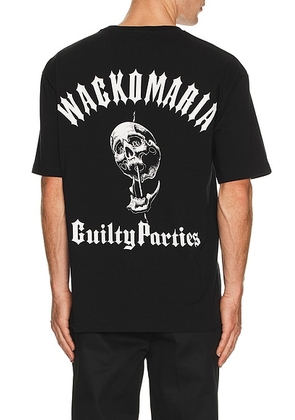 WACKO MARIA x Tattoo Studio Washed Heavy Weight Tee in Black - Black. Size L (also in M).