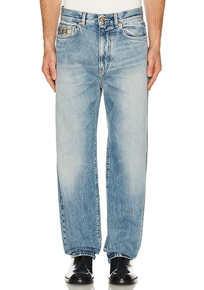 VERSACE Denim Jean in Stone Wash Light Blue - Blue. Size 31 (also in 32, 33, 34, 36, 38).