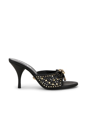 VERSACE Mule Sandal in Black  Versace Gold  & Palladium - Black. Size 36.5 (also in 37, 37.5, 38, 38.5, 40).