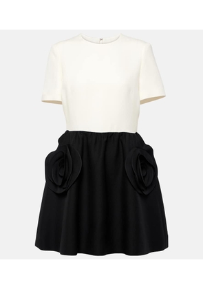 Valentino Crepe Couture floral-applique minidress