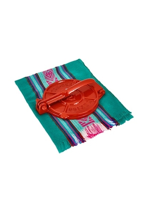 Verve Culture Mexican Tortilla Press Kit With Servilleta in N/A - Red. Size all.