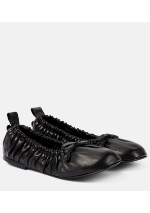 Acne Studios Bow-detail leather ballet flats