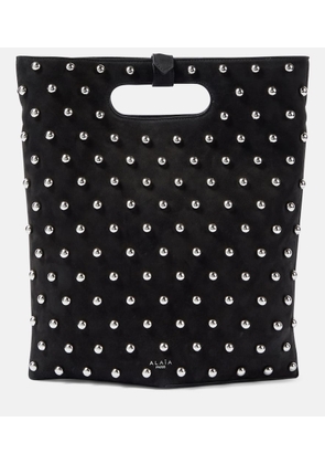 Alaia Folded embellished suede tote bag