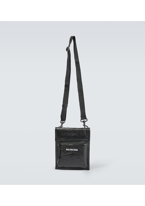 Balenciaga Explorer leather pouch with strap