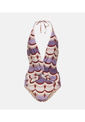 Adriana Degreas Vintage Waves printed swimsuit