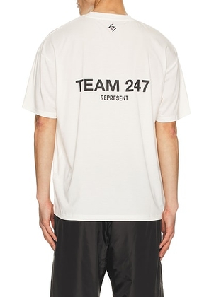 247 Team 247 Oversized Tee in Flat White - White. Size L (also in M, S, XL/1X).
