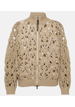 Brunello Cucinelli Open-knit cotton cardigan