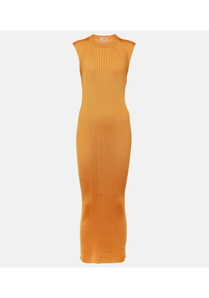 Jil Sander Ribbed-knit jersey maxi dress
