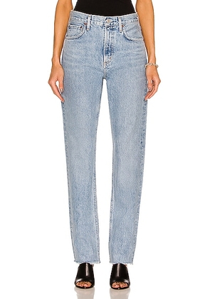 AGOLDE Cherie High Rise Straight Jeans in Merit - Blue. Size 32 (also in 23, 33, 34).