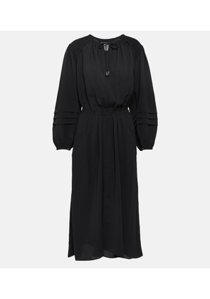 Marant Etoile Lydie ruched crepe midi dress