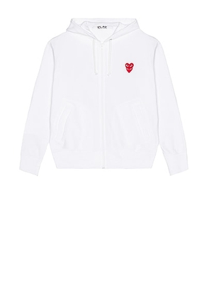 COMME des GARCONS PLAY Sweatshirt in White - White. Size L (also in M, S, XL, XL/1X).