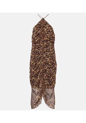 Marant Etoile Valdi printed halterneck midi dress