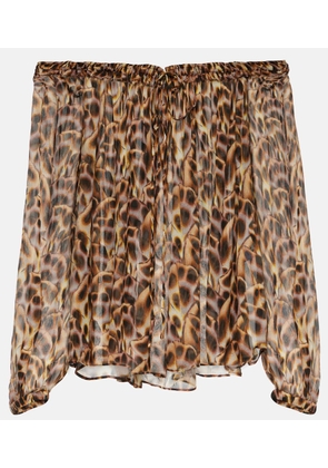 Marant Etoile Vutti printed off-shoulder blouse