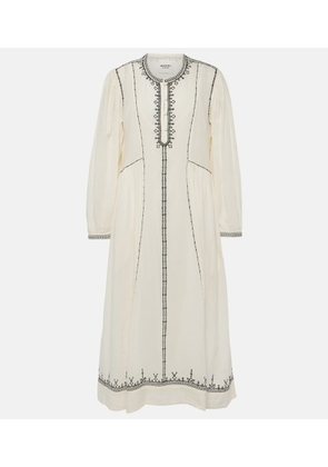 Marant Etoile Pippa embroidered cotton midi dress